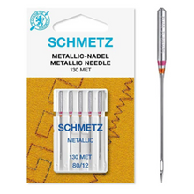 Load image into Gallery viewer, Schmetz Metallic 130 MET 80/12 : For Metallic and Specialty Threads
