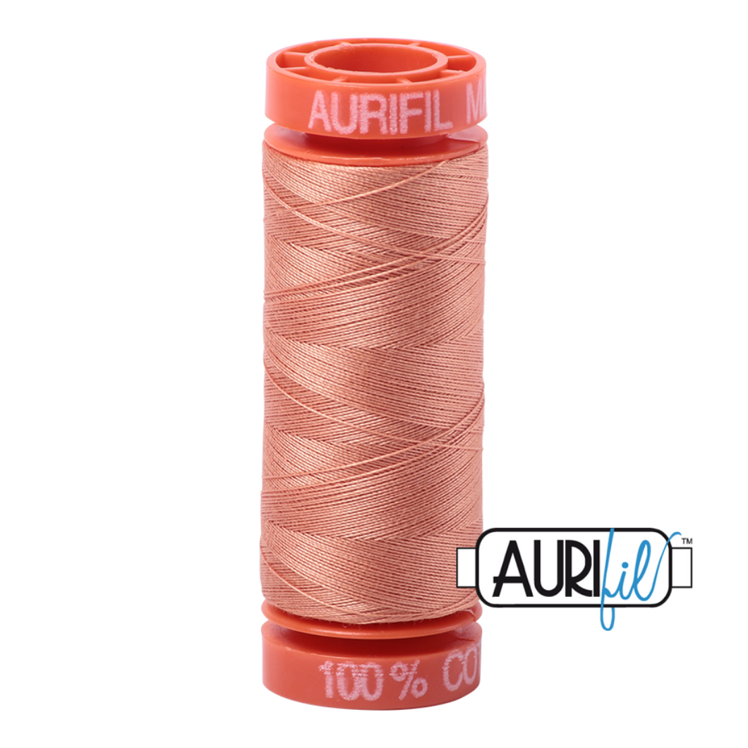 Aurifil 50 wt Cotton Thread | Peach (2215) | Small Spool 220 Yards
