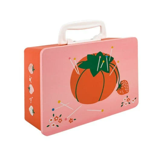 Ruby Star Society Snack Box, Pincushion and Strawberries on Pink