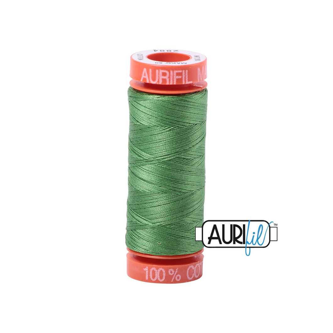 Aurifil 50 wt Cotton Thread | Green Yellow (2884) | Small Spool 220 Yards