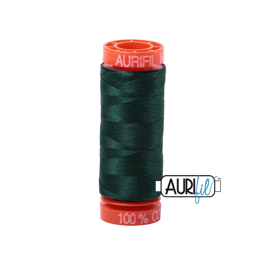 Aurifil 50 wt Cotton Thread | Forest Green (4026) | Small Spool 220 Yards