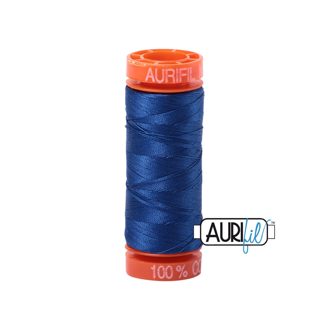 Aurifil 50 wt Cotton Thread | Dark Cobalt (2740) | Small Spool 220 Yards