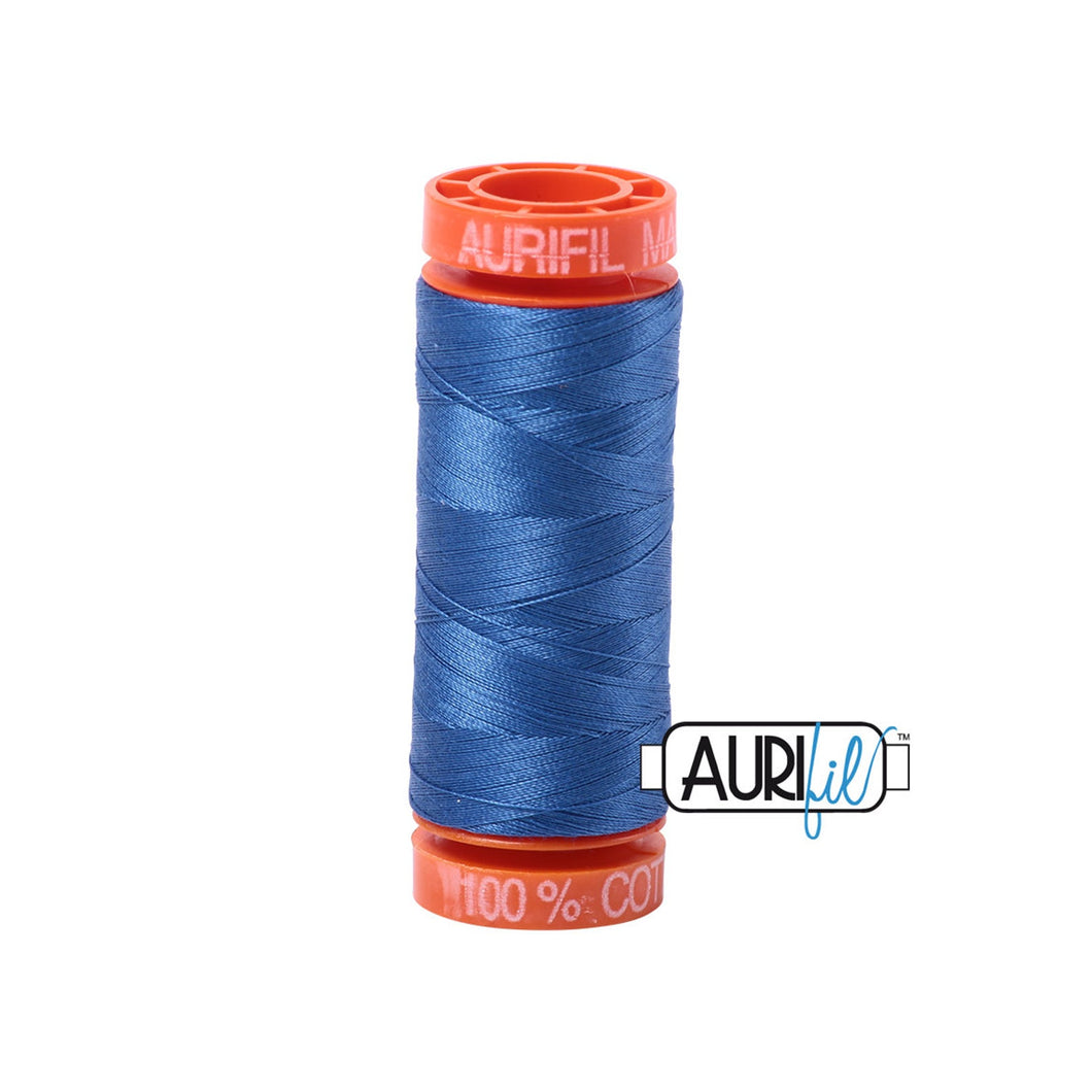 Aurifil 50 wt Cotton Thread | Peacock Blue (6738) | Small Spool 220 Yards