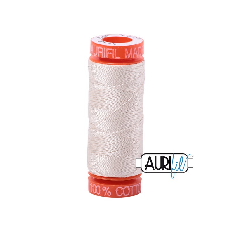Aurifil 50 wt Cotton Thread | Light Sand (2000) | Small Spool 220 Yards